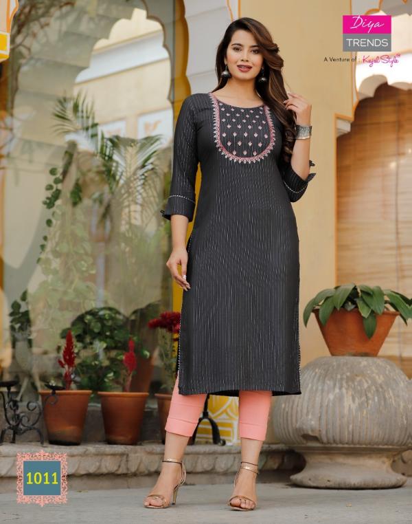 Diya Fashion Story 1 Fancy Rayon Embroidery Kurti 